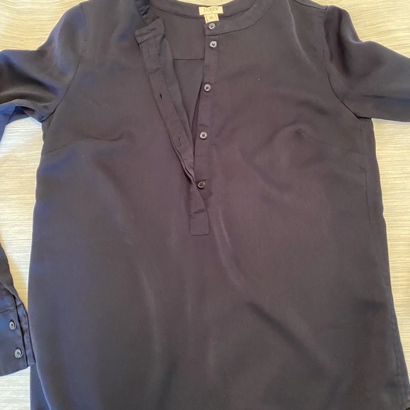 J Crew Navy Blue Blouse - Picture 10 of 10